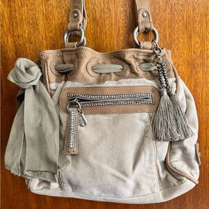 Juicy Couture Tan and Cream Shoulder Bag